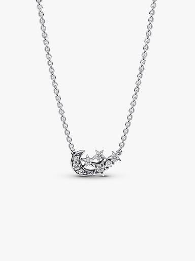 Sparkling Moon & Star Collier Necklace - Image 2