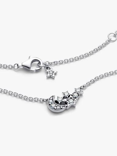 Sparkling Moon & Star Collier Necklace - Image 5