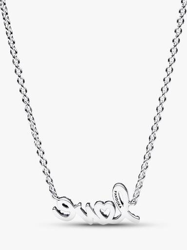 Sparkling Handwritten Love Collier Necklace - Image 3