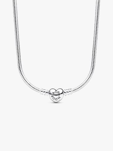 Pandora Moments Heart Clasp Snake Chain Necklace - Image 2