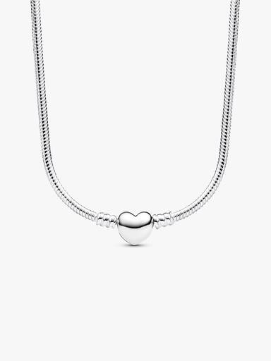 Pandora Moments Heart Clasp Snake Chain Necklace - Image 3
