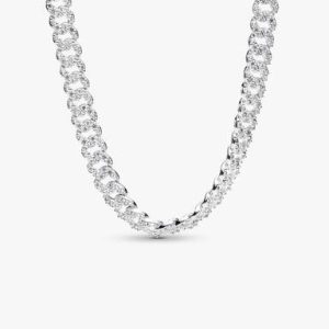 Pavé Cuban Chain Necklace