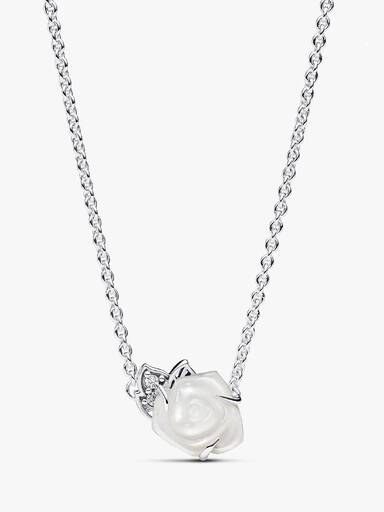 White Rose in Bloom Collier Necklace - Image 2