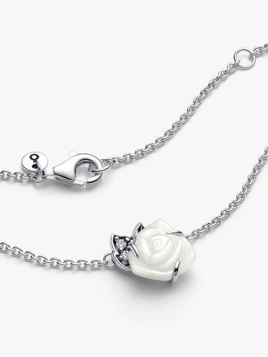 White Rose in Bloom Collier Necklace - Image 6