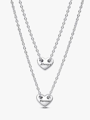 FINAL SALE - Forever & Always Splittable Heart Collier Necklaces - Image 2