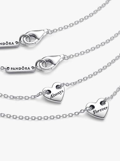 FINAL SALE - Forever & Always Splittable Heart Collier Necklaces - Image 4