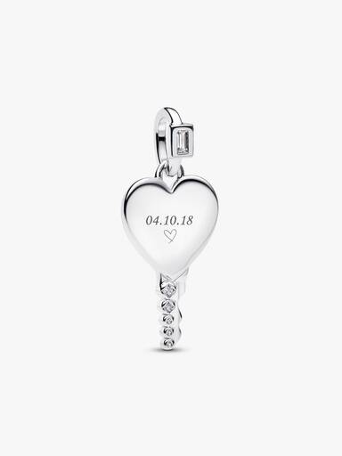 Engravable Heart Key Pendant - Image 4