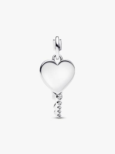 Engravable Heart Key Pendant - Image 5