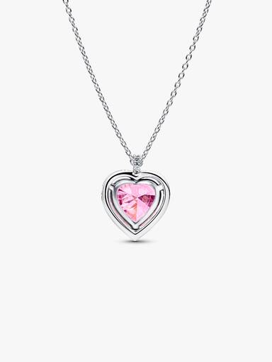 Pink Halo Heart Collier Necklace - Image 6