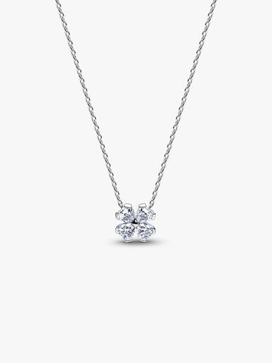 Sparkling Lucky Clover Pendant Necklace - Image 2