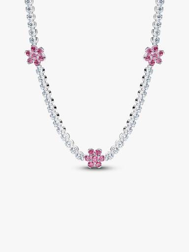 Pink Herbarium Bloom Earring & Necklace Set - Image 2