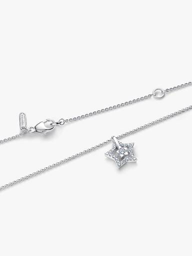 Pandora Talisman Sterling Silver Lab-Grown Diamond Star Pendant Necklace - Image 3