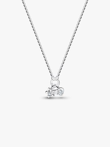 Pandora Talisman Sterling Silver Lab-Grown Diamond Heart & Star Dangle Pendant Necklace - Image 2