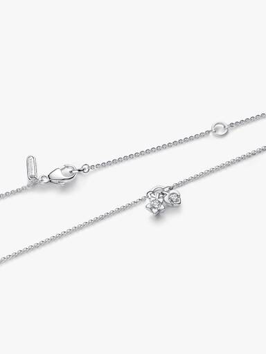 Pandora Talisman Sterling Silver Lab-Grown Diamond Heart & Star Dangle Pendant Necklace - Image 3