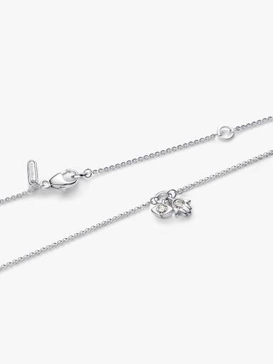 Pandora Talisman Sterling Silver Lab-Grown Diamond Evil Eye & Hamsa Hand Dangle Pendant Necklace - Image 3