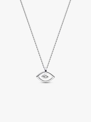 Pandora Talisman Sterling Silver Lab-Grown Diamond Evil Eye Pendant Necklace - Image 3
