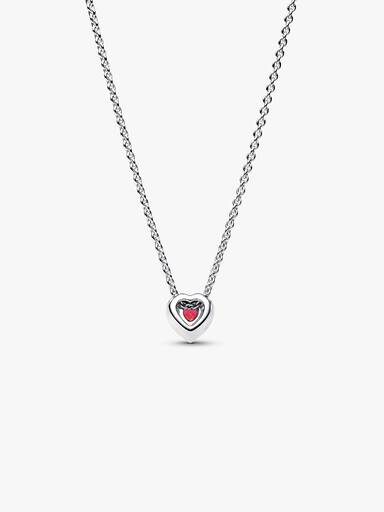 Elevated Red Heart Collier Necklace - Image 4