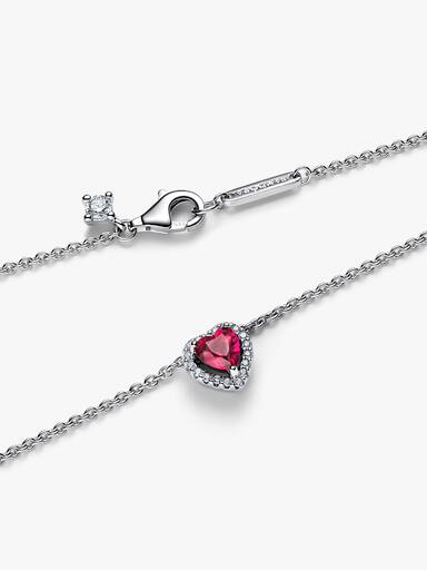 Elevated Red Heart Collier Necklace - Image 5