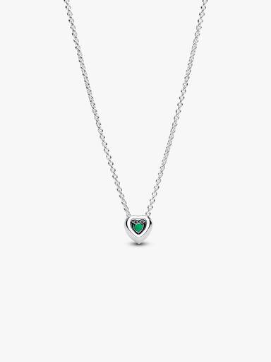 Elevated Green Heart Necklace - Image 4