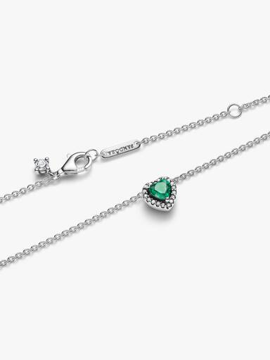 Elevated Green Heart Necklace - Image 5
