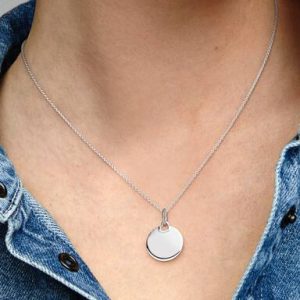 Engravable Round Tag Pendant
