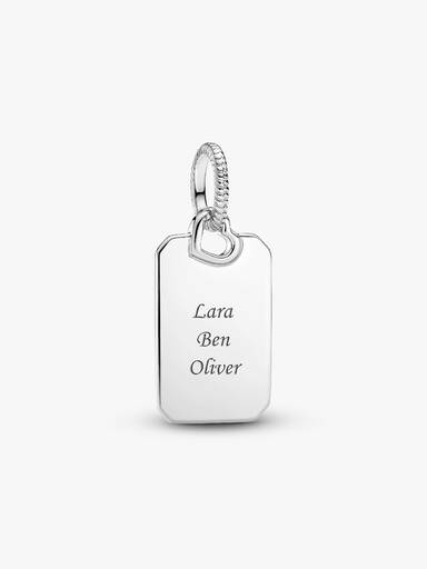 Engravable Rectangle Tag Pendant - Image 4