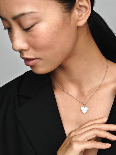 Engravable Heart Tag Pendant - Image 3