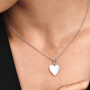 Engravable Heart Tag Pendant