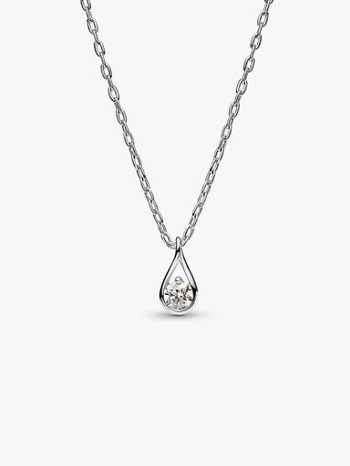 Pandora Infinite Sterling Silver Lab-grown Diamond Pendant Necklace - Image 2