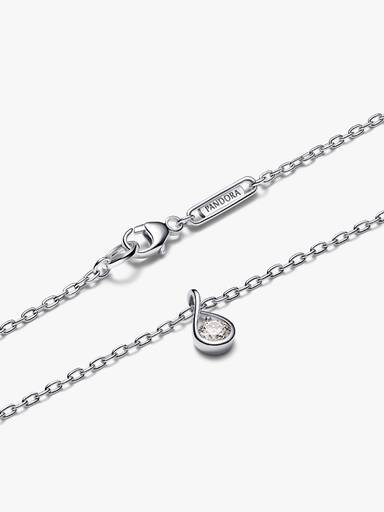 Pandora Infinite Sterling Silver Lab-grown Diamond Pendant Necklace - Image 4