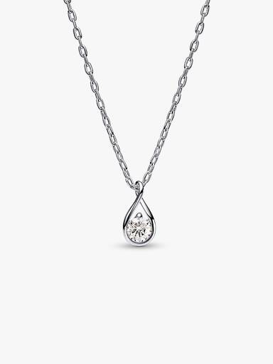 Pandora Infinite Sterling Silver Lab-grown Diamond Pendant Necklace - Image 2