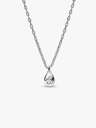 Pandora Infinite Sterling Silver Lab-grown Diamond Pendant Necklace - Image 3