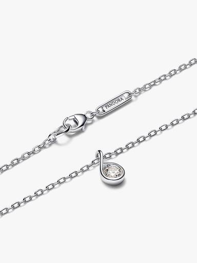 Pandora Infinite Sterling Silver Lab-grown Diamond Pendant Necklace - Image 4