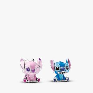 Disney x Pandora Stitch and Angel Charm Duo