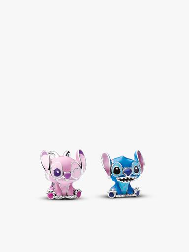 Disney x Pandora Stitch and Angel Charm Duo