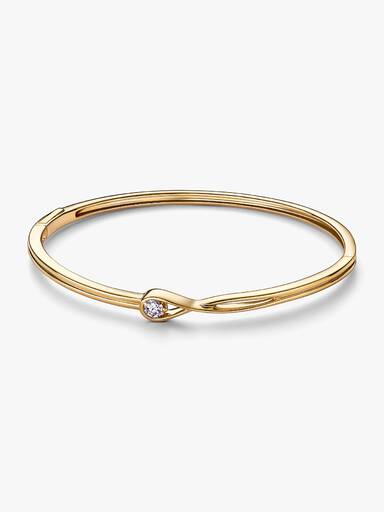 Pandora Infinite 14k Gold Lab-grown Diamond Bangle - Image 2