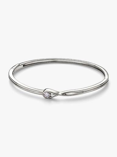 Pandora Infinite 14k White Gold Lab-grown Diamond Bangle - Image 2
