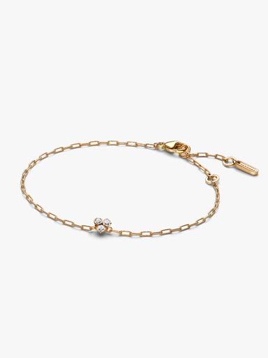 Lab-Grown Diamond Cluster Paperclip Necklace & Bracelet Set - Image 3