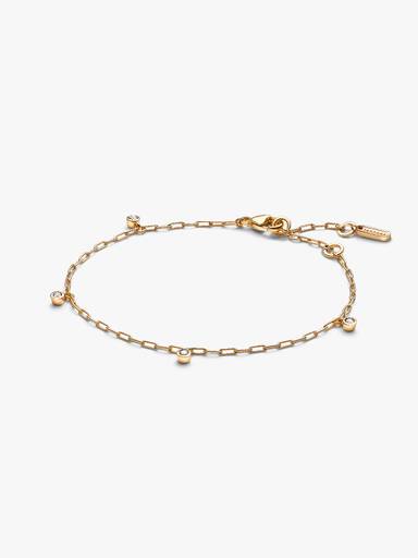 Pandora Era Bezel Lab-Grown Diamond Dangle Paperclip Chain Bracelet - Image 2