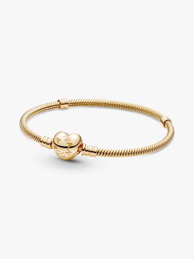 Pandora Moments Heart Clasp Snake Chain Bracelet - Image 2