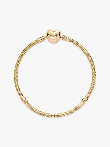 Pandora Moments Heart Clasp Snake Chain Bracelet - Image 5