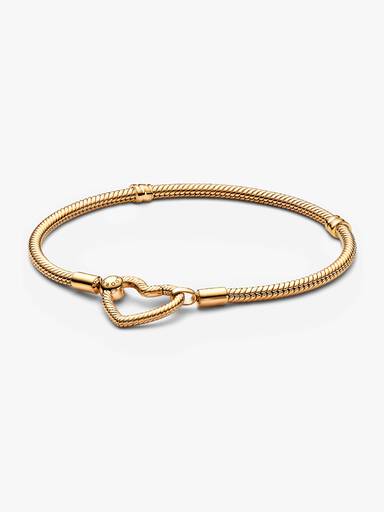 Pandora Moments Heart Closure Snake Chain Bracelet - Image 2
