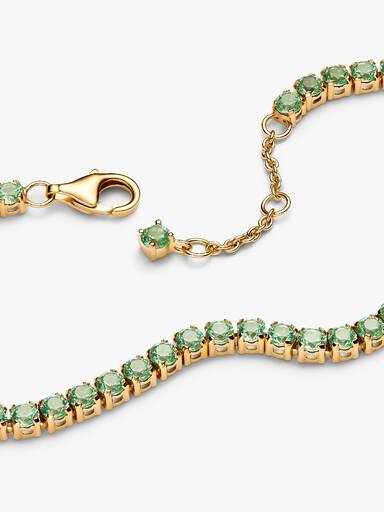 Sparkling Green Tennis Bracelet - Image 4