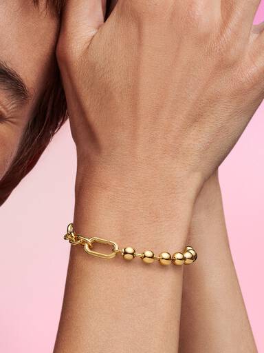 Pandora ME Metal Bead & Link Chain Bracelet