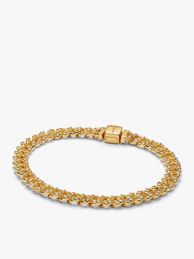 Pavé Cuban Chain Bracelet - Image 2