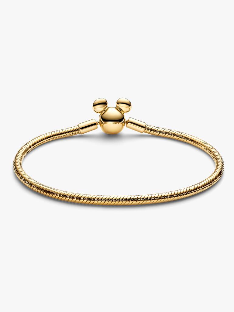 Disney Mickey Mouse Clasp Moments Snake Chain Bracelet - Image 2