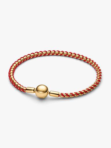 Red Cord Snake Chain Bracelet - Image 2