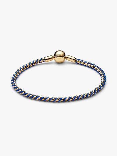 Blue Cord Box Chain Bracelet - Image 3