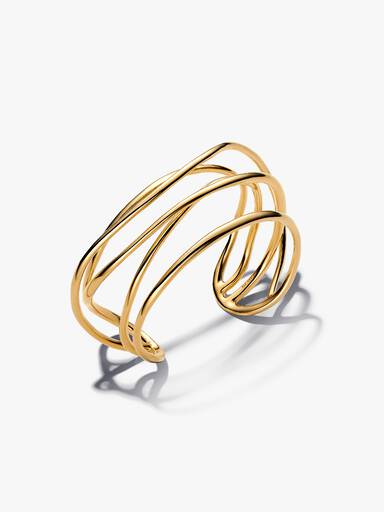 FINAL SALE - Organically Shaped Wired Open Bangle - Image 2