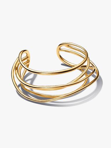 FINAL SALE - Organically Shaped Wired Open Bangle - Image 4